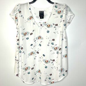 PONYO by Studio Ghibli by Her Universe Women's Blouse, Semi Sheer, Size Large